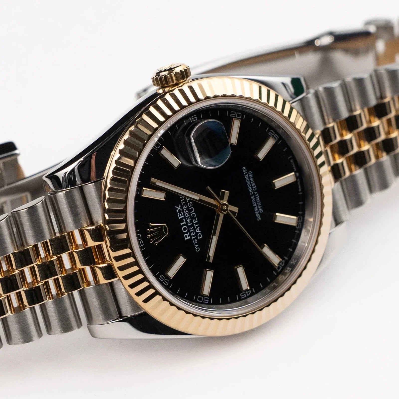 Rolex Datejust Black Dial 41 mm Metal Bracelet Men's Watch (Ref. 079)