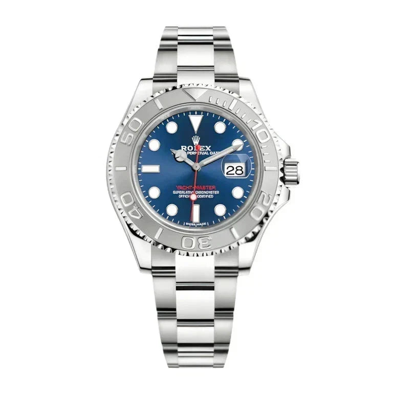 Rolex Yacht-Master Blue Dial 44 mm Silver Strap Men's Watch