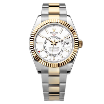 Rolex Sky-Dweller White Dial 43 mm Metal Bracelet Men's Watch (Ref. 049)