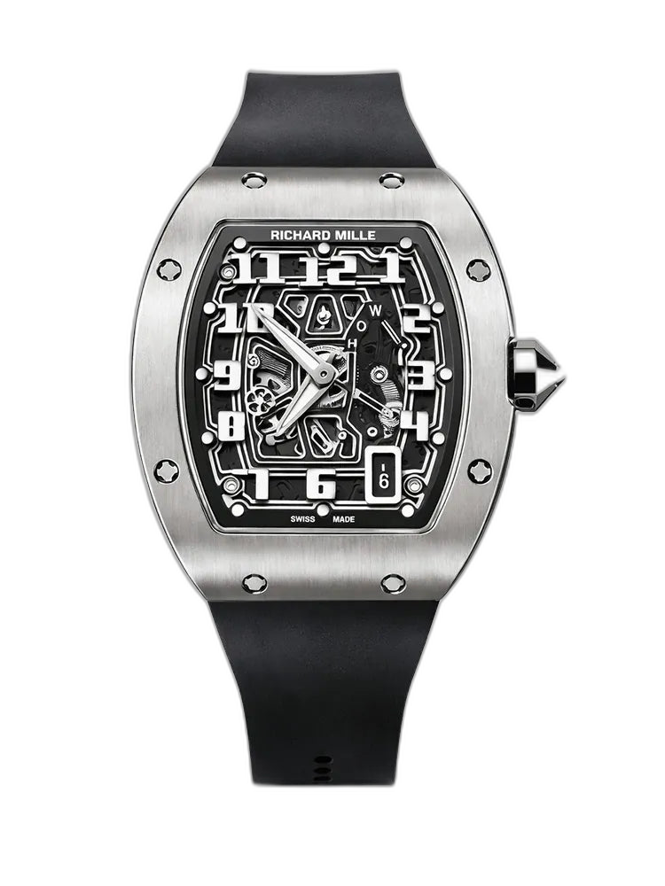 Richard Mille RM 67-01 Ultra Thin Titanium Skeleton Replica Watch Black Rubber