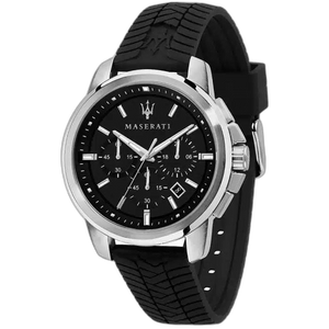 Maserati Black Dial 44 mm Rubber Strap Men's Watch R8871621014