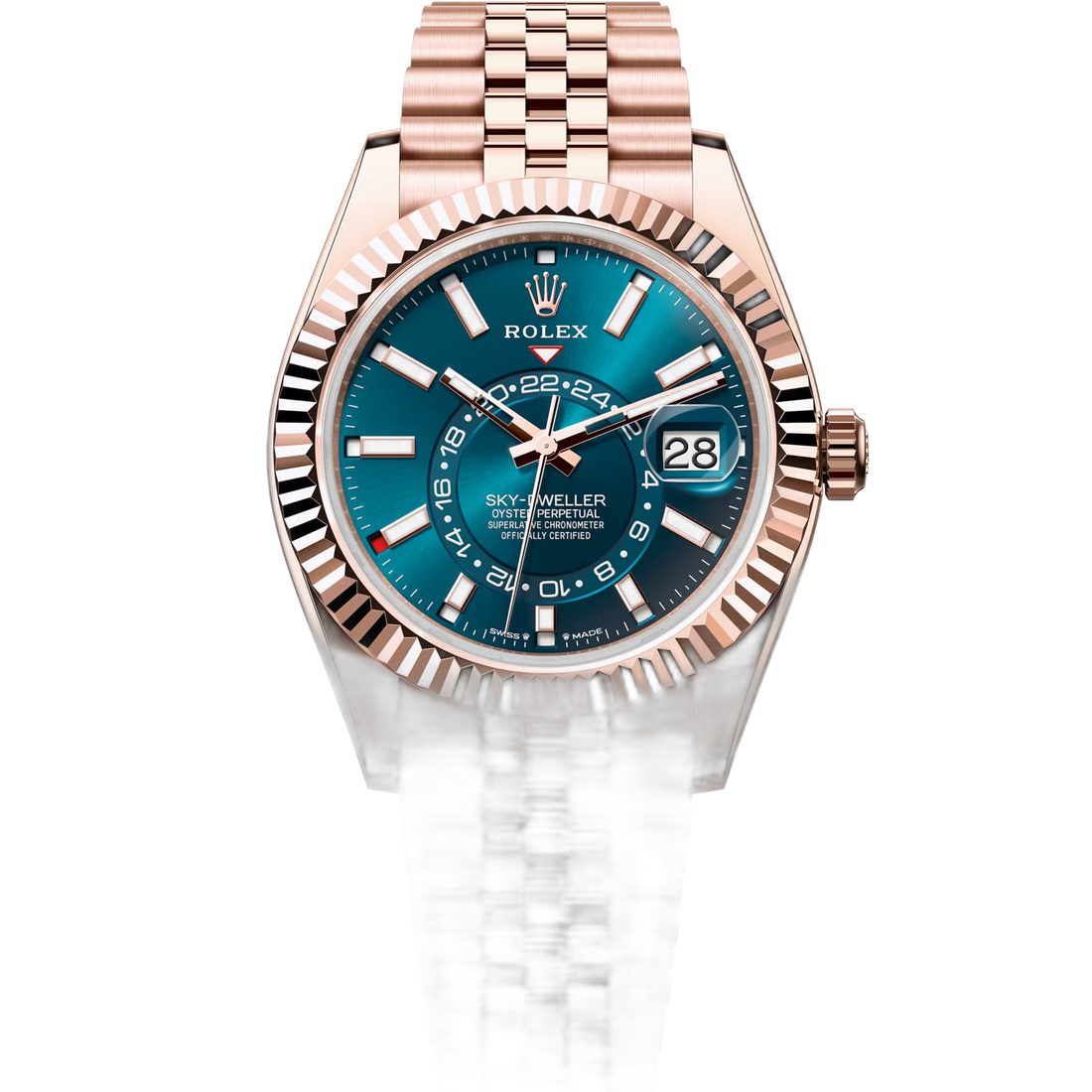 Rolex Sky-Dweller Blue Dial 42 mm Metal Bracelet Men's Watch (Ref. 016)