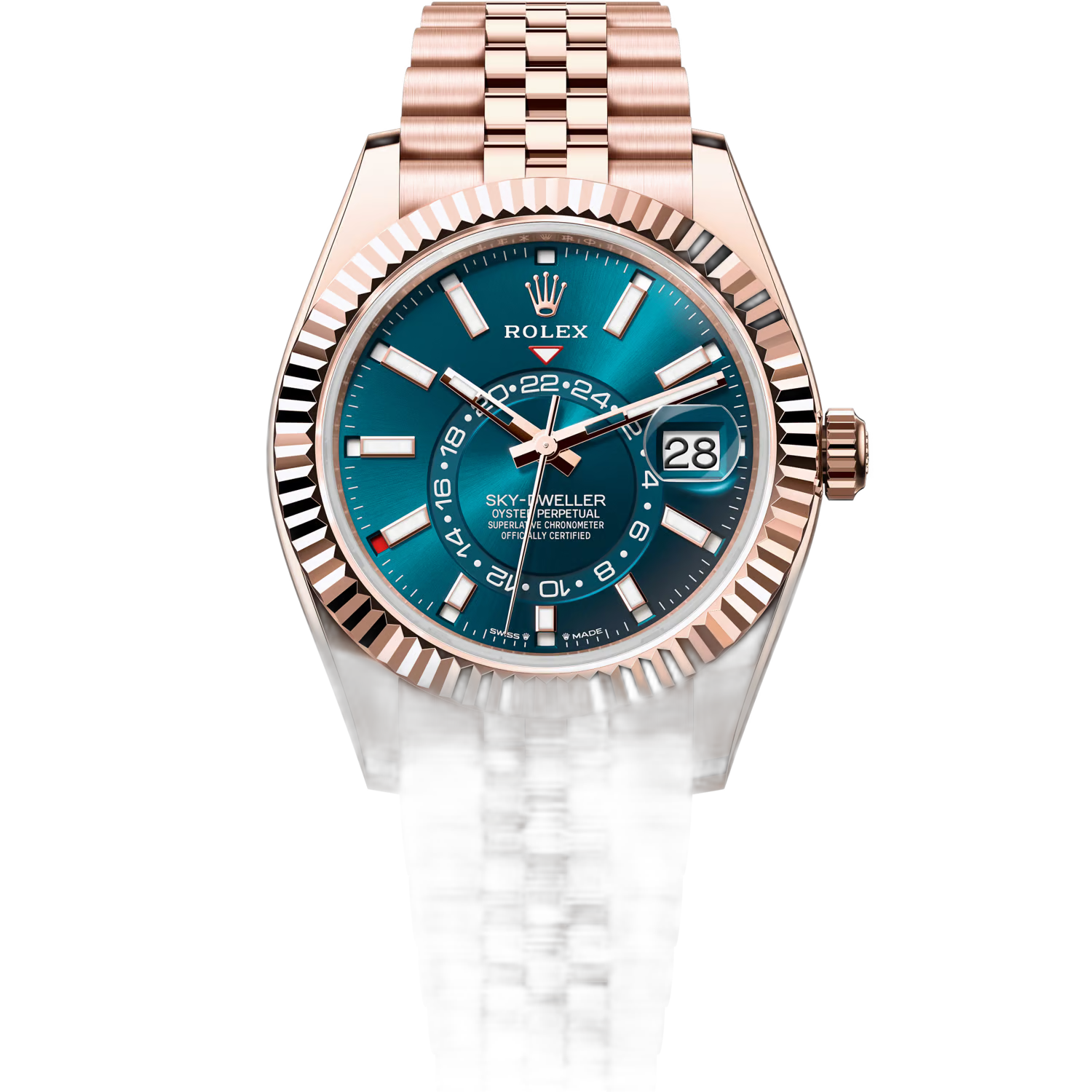 Rolex Sky-Dweller Blue Dial 42 mm Metal Bracelet Men's Watch (Ref. 016)
