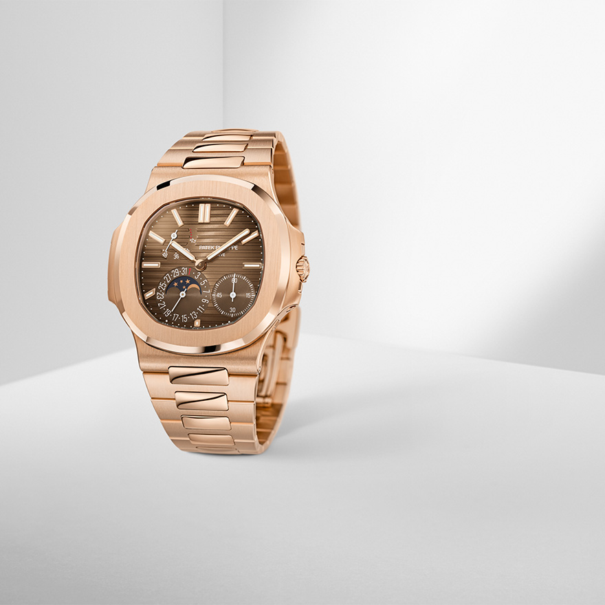 Patek Philippe Nautilus Brown Dial 41 mm Metal Bracelet Men's Watch