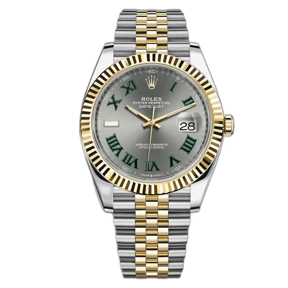 Rolex Datejust Gray Dial 41 mm Metal Bracelet Men's Watch (Ref. 006)