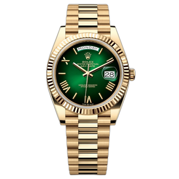Rolex Day-Date Green Dial 41 mm Metal Bracelet Men's Watch (Ref. 013)