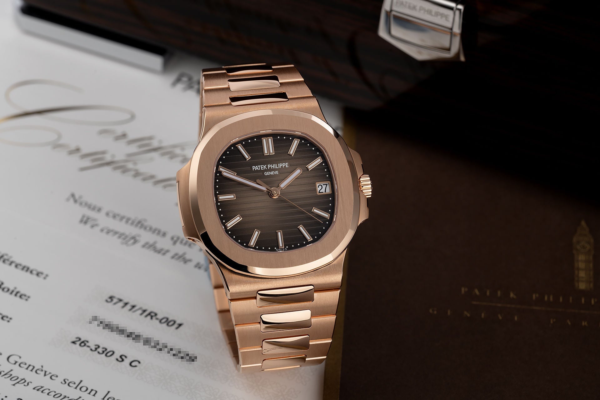 Patek Philippe Nautilus Brown Dial 41 mm Stainless Steel Bracelet Men's Watch