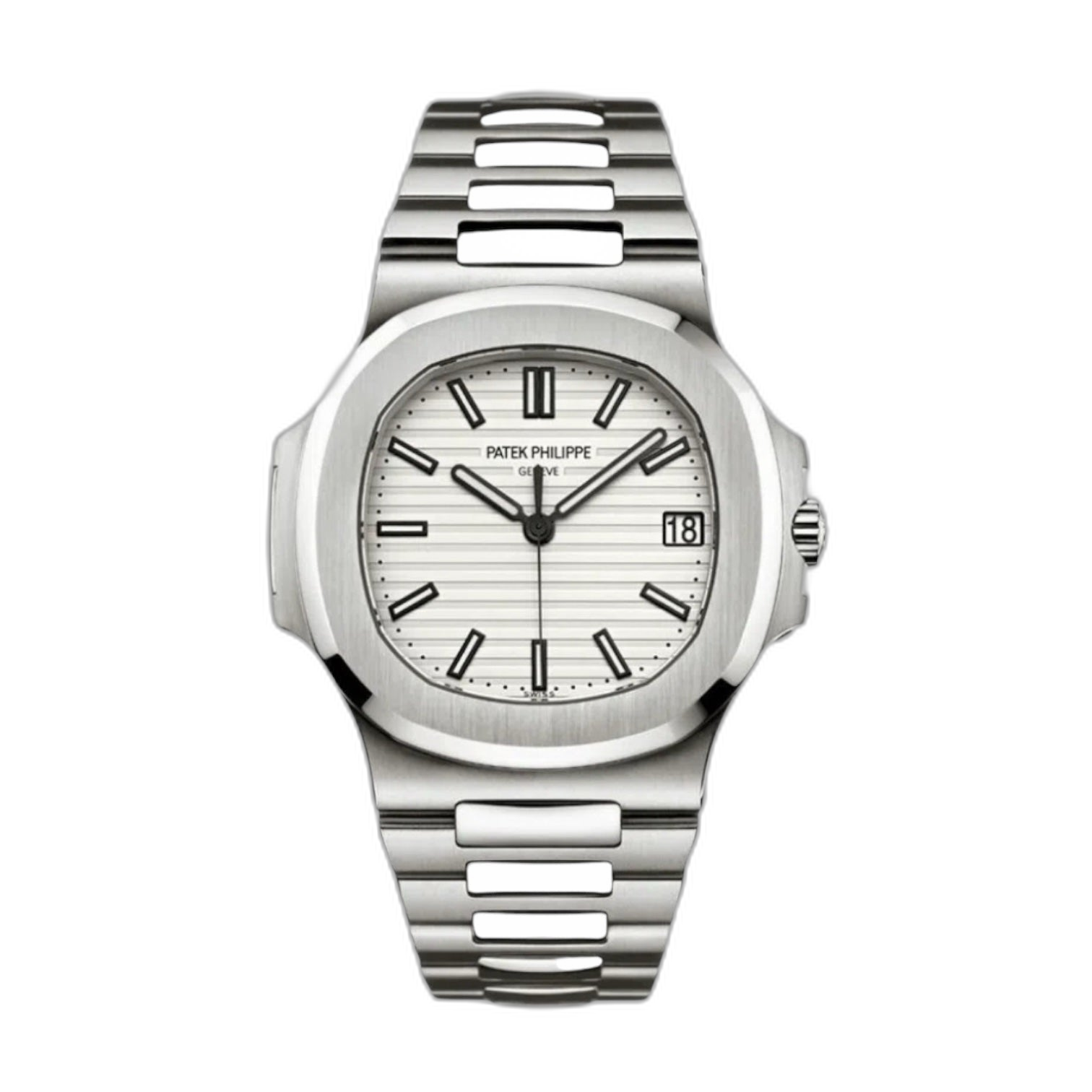 Patek Philippe Nautilus White Dial 41 mm Stainless Steel Bracelet Men's Watch (Ref. V2)