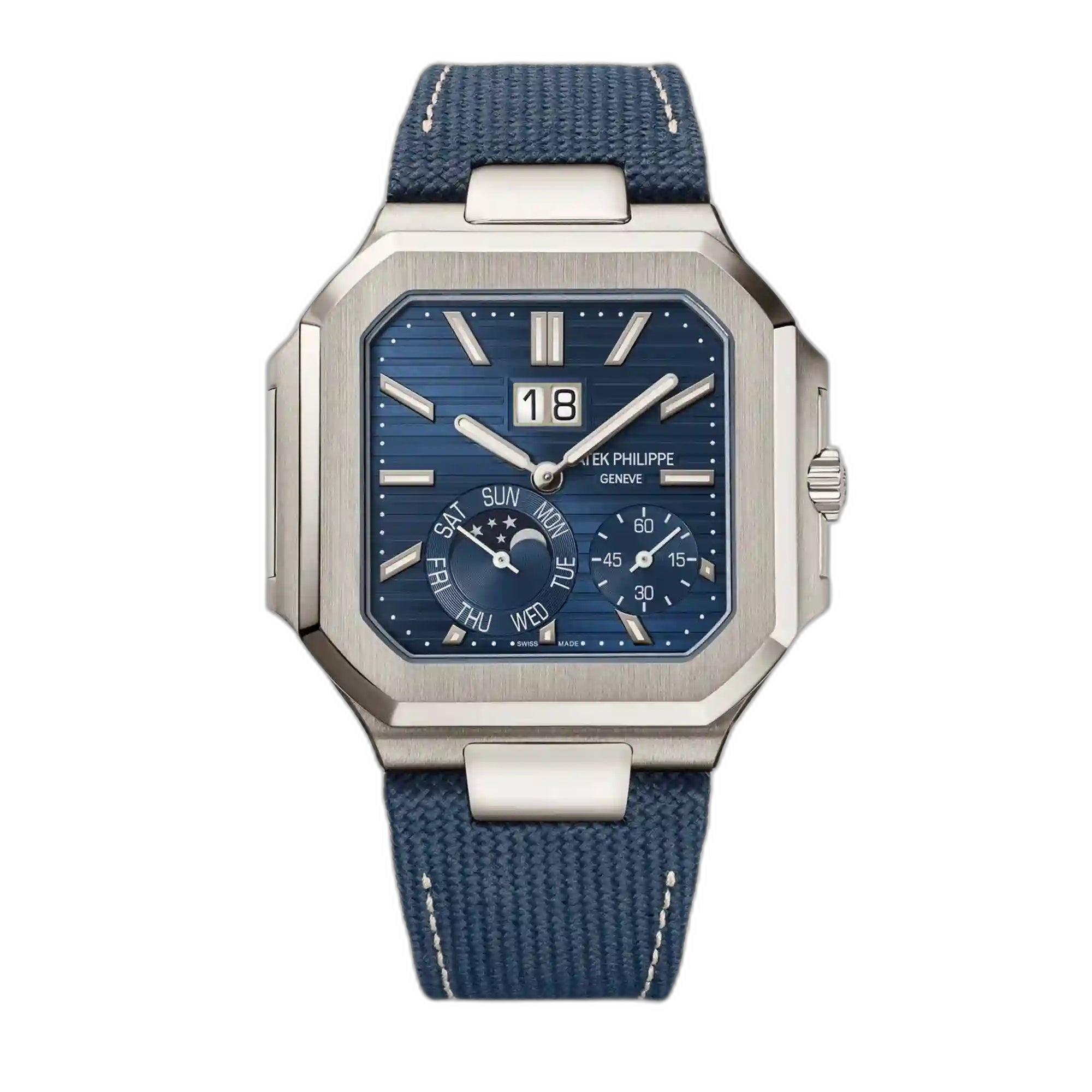 Patek Philippe Blue Dial 45 mm Stainless Steel Bracelet Men's Watch (Ref. V3)