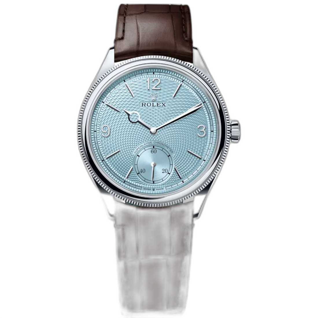 Rolex 1908 Perpetual Blue Dial Metal Bracelet Men's Watch