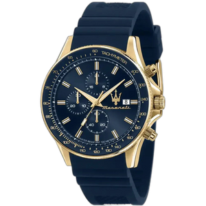 Maserati Blue Dial 44 mm Silicone Strap Men's Watch R8871640004
