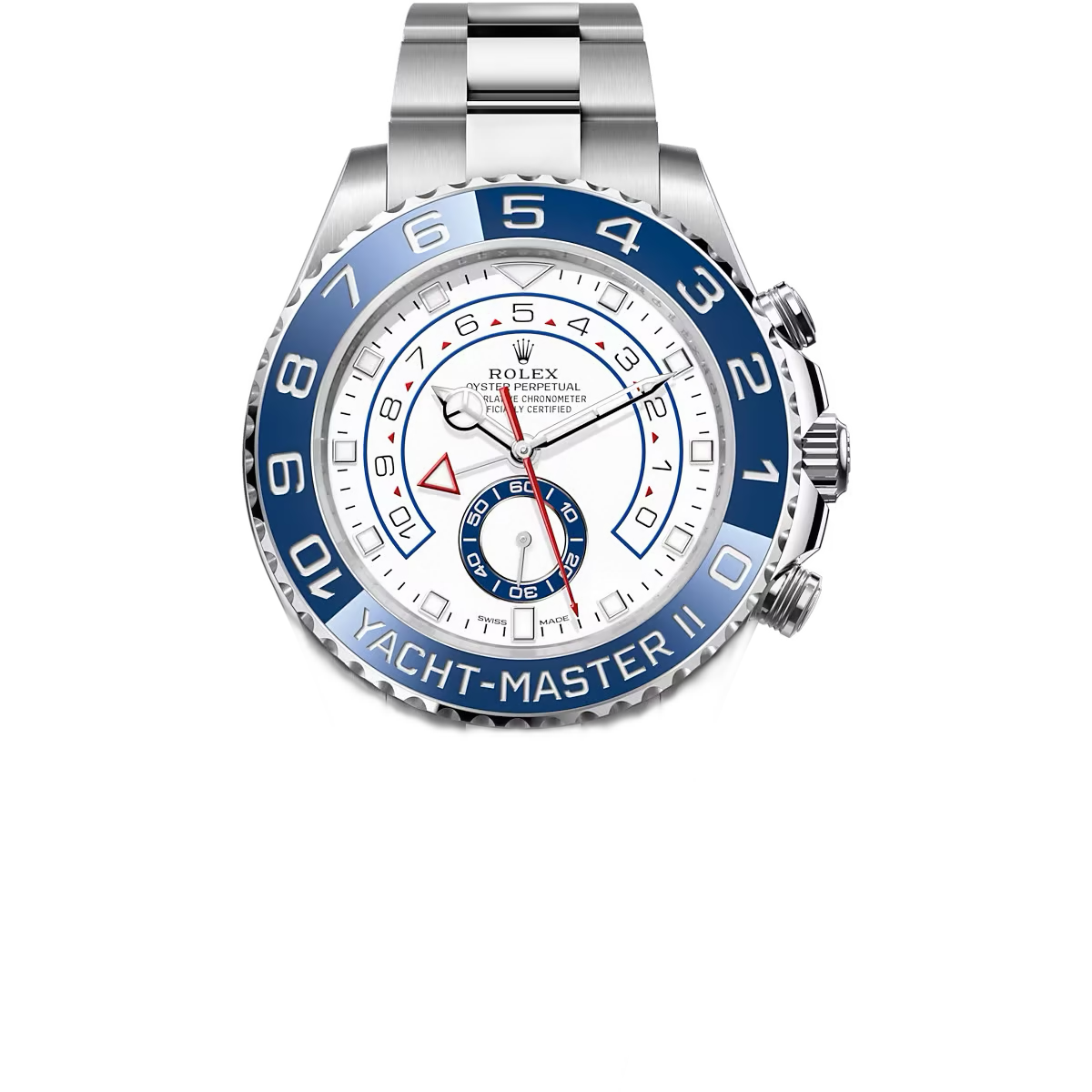 Rolex Yacht-Master II White Dial 44 mm Metal Bracelet Men's Watch (Ref. 085)