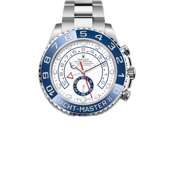Rolex Yacht-Master II White Dial 44 mm Metal Bracelet Men's Watch (Ref. 085)