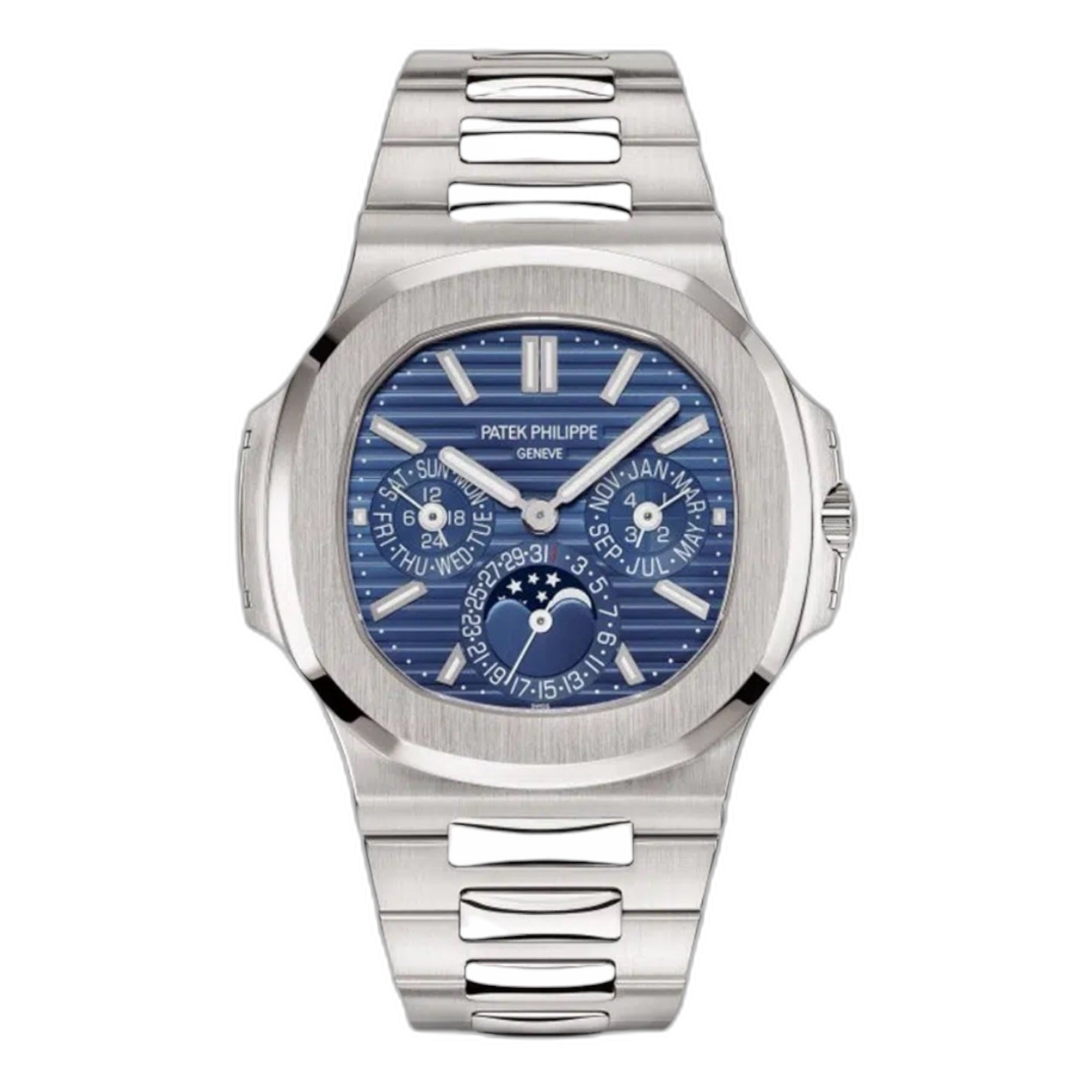 Patek Philippe Nautilus Blue Dial 41 mm Stainless Steel Bracelet Men's Watch (Ref. V1)