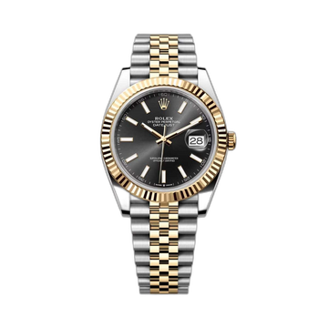 Rolex Datejust Black Dial 41 mm Metal Bracelet Men's Watch (Ref. 079)