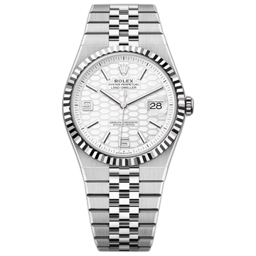 Rolex Land-Dweller White Dial 41 mm Metal Bracelet Men's Watch