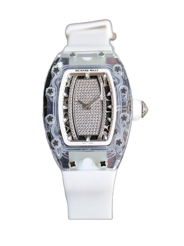 Super Clone Richard Mille RM 07-02 Replica Diamond Pavé Dial Sapphire Crystal Case Women's Watch