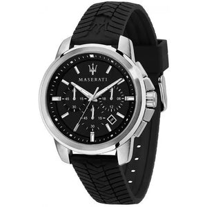 Maserati Black Dial 44 mm Rubber Strap Men's Watch R8871621014